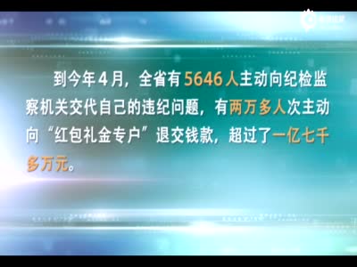 王儒林：超2万人主动上缴“红包”超1.7亿元