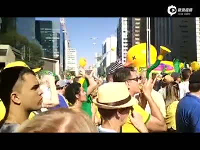 巴西爆发大游行：反总统阵营VS挺总统阵营