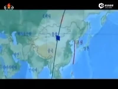 朝鲜中央台公布光明星卫星发射全程视频 