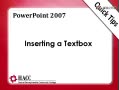 Inserting A Textbox