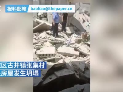 安徽亳州一房屋顶全部坍塌 5人被送医