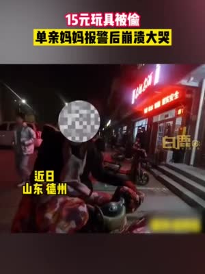 15元玩具被偷单亲妈妈崩溃大哭：孩子生病花了20余万