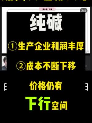 期货大咖聊大宗|中信期货杨力：纯碱生产企业利润丰厚、成本不断下移 价格仍有下行空间