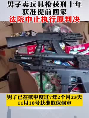 男子卖玩具枪获刑10年后提前出狱 家人希望能得到无罪判决