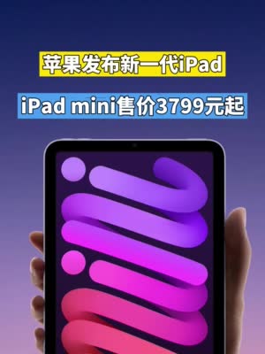 苹果发布新一代iPad  iPad mini售价3799元起